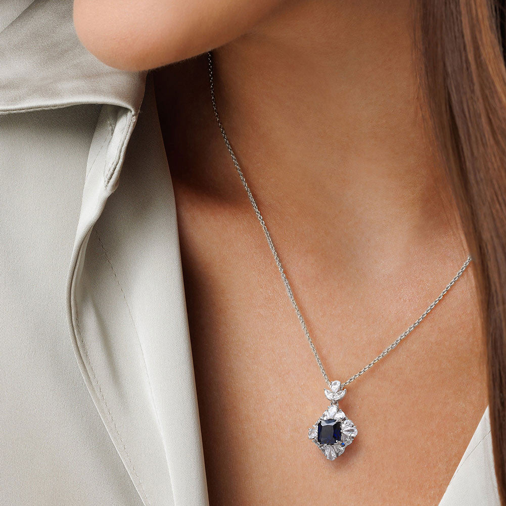 Graceful Rhodium Finish 925 Sterling Silver Pendant Chain