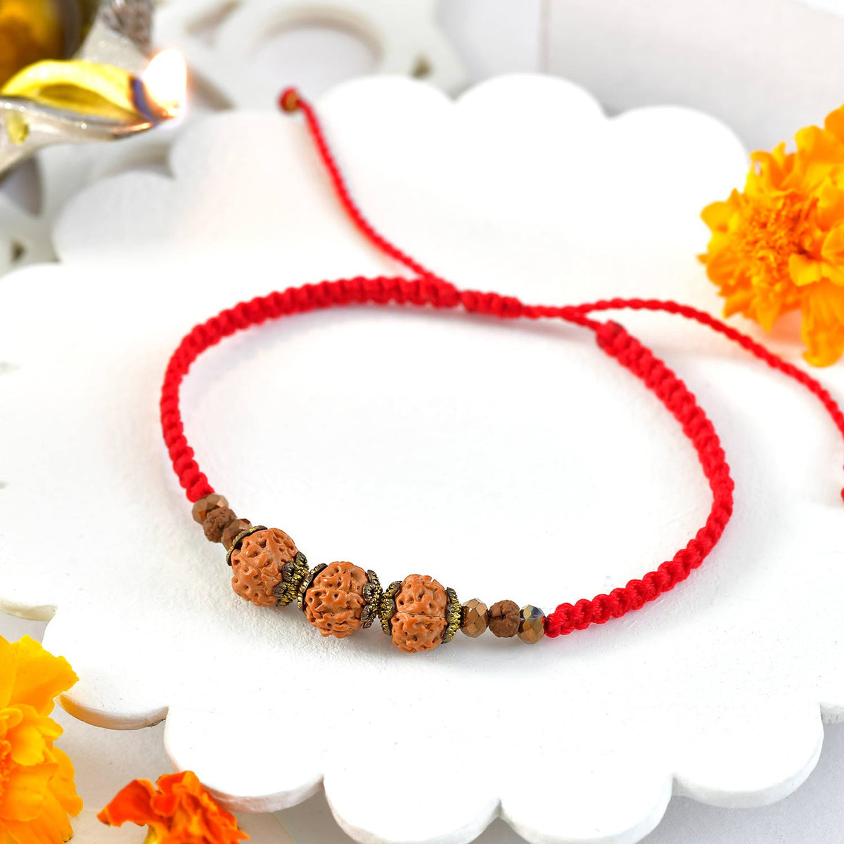 Premium Rakhi with Pure Silver(999) 10Gms Radha Krishna Coin
