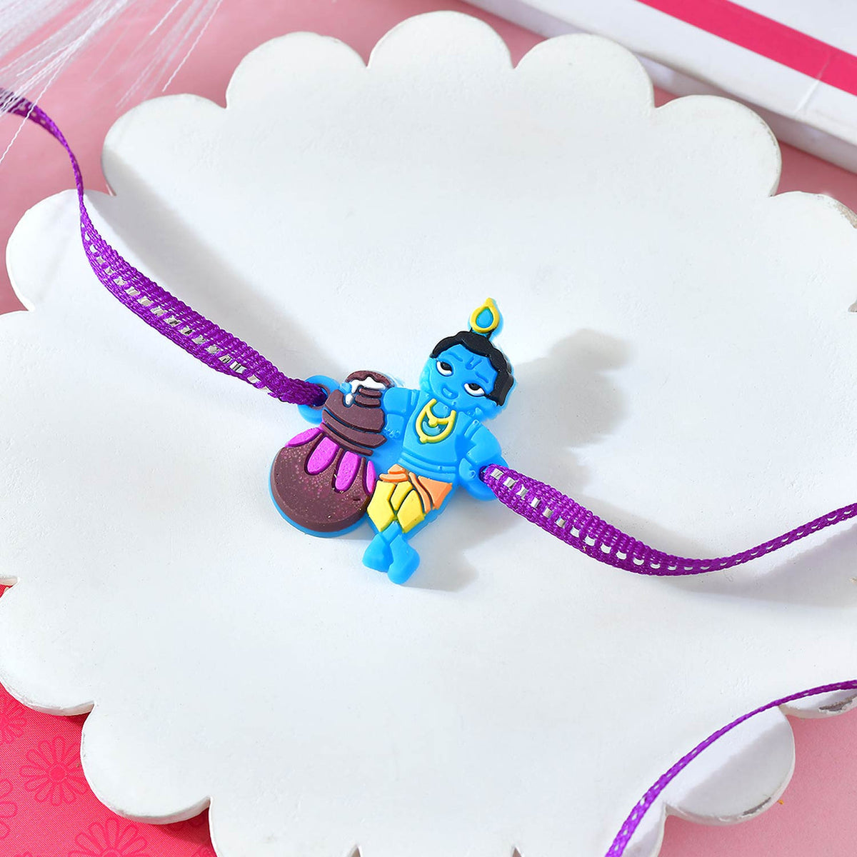 Makhan Lover Krishna Kids Rakhi for Bhai