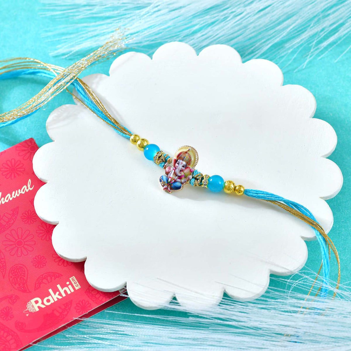 Ganesha Rakhi with Dryfruits & Chocolate