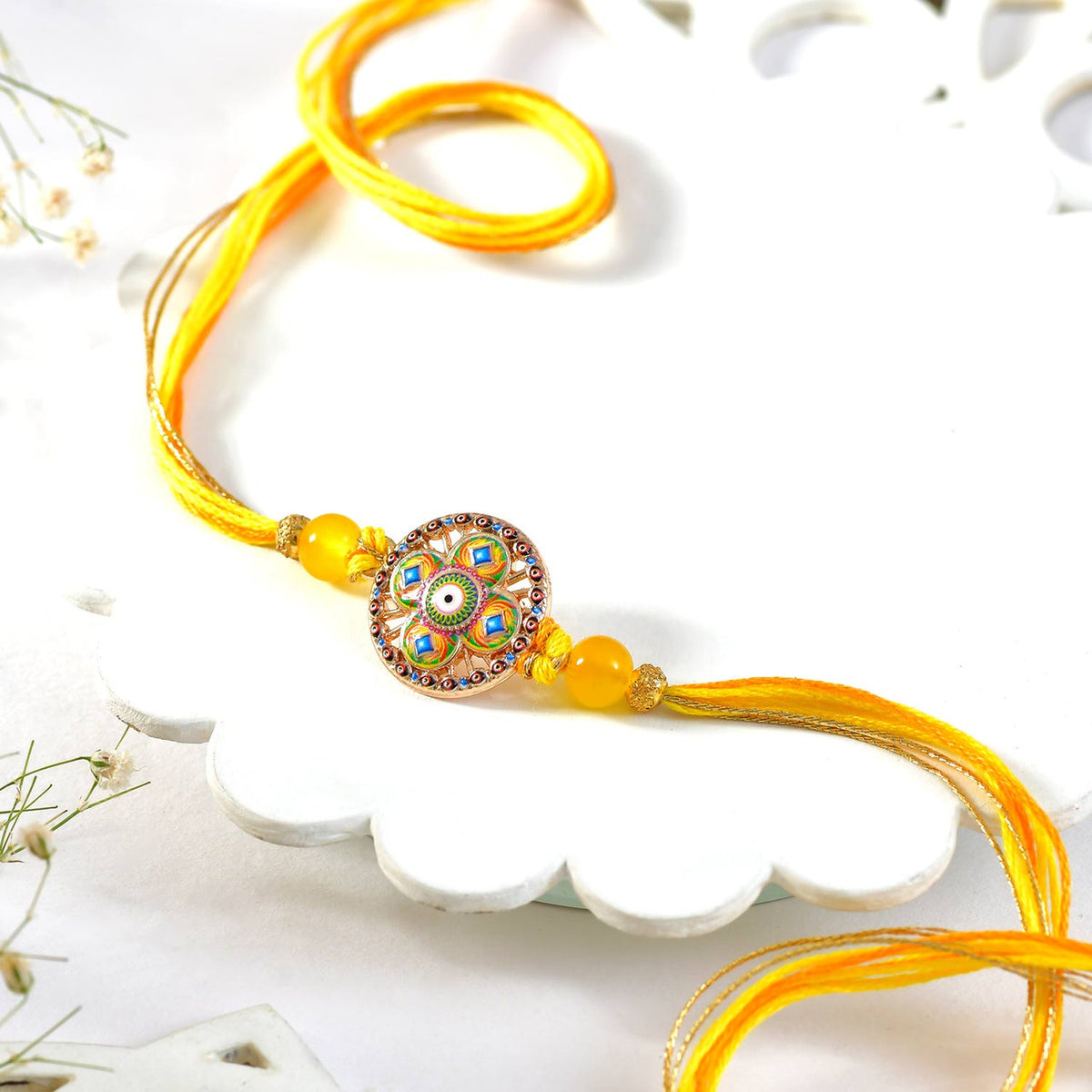 Royal Mandala Bhai Rakhi With Lindt Master Chocolatier Collection