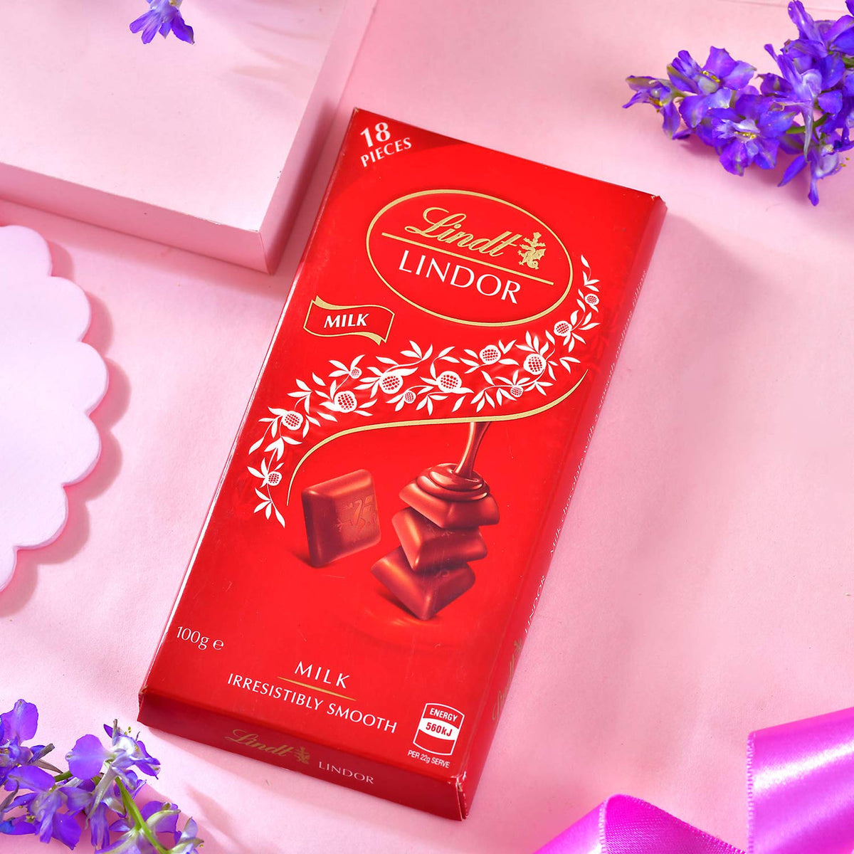 Two Elegant Rakhi With Lindt Lindor & Cashew