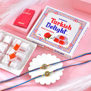 Set of 2 Rakhi with Turkish Delight Rose Flavour