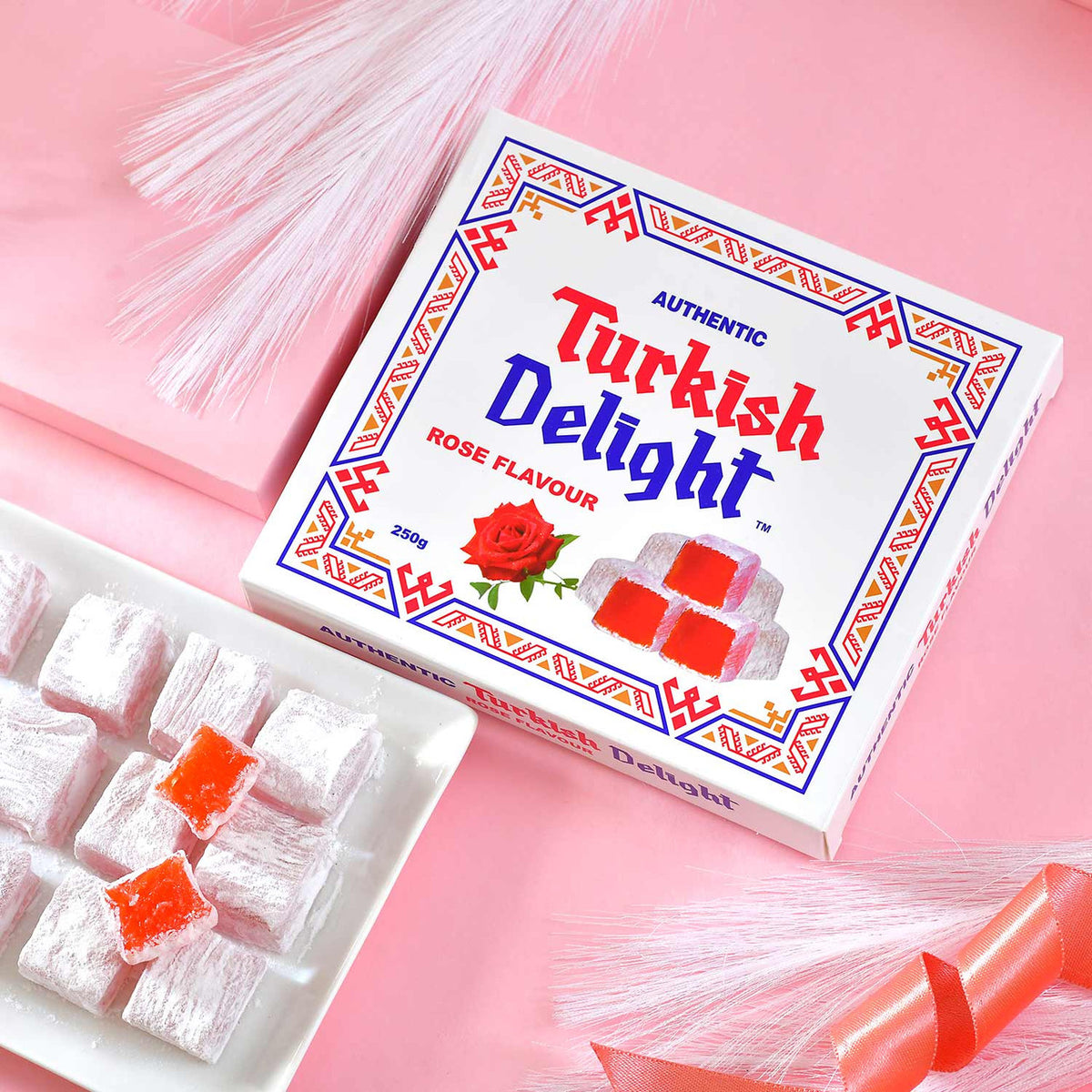 Set of 2 Rakhi with Turkish Delight Rose Flavour