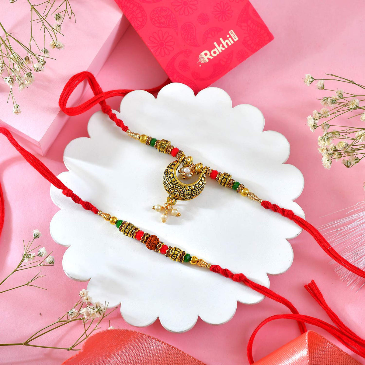 Bhaiya Bhabhi Rakhi With Laddoo & Cashew