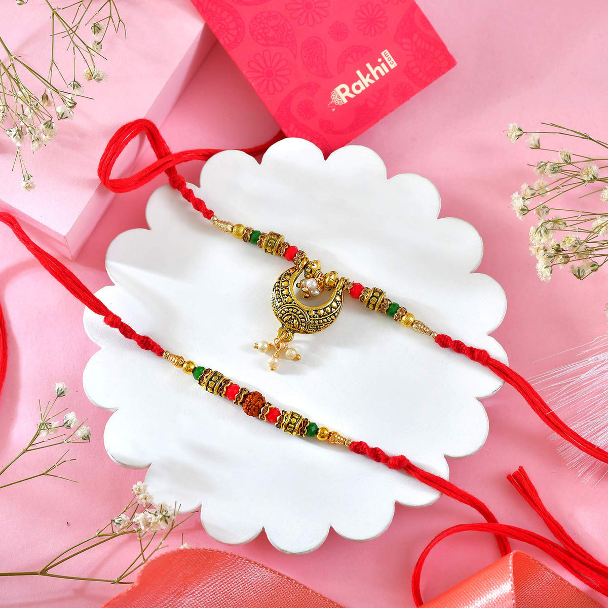 Bhaiya Bhabhi Rakhi With Pooja Thali & Ferrero