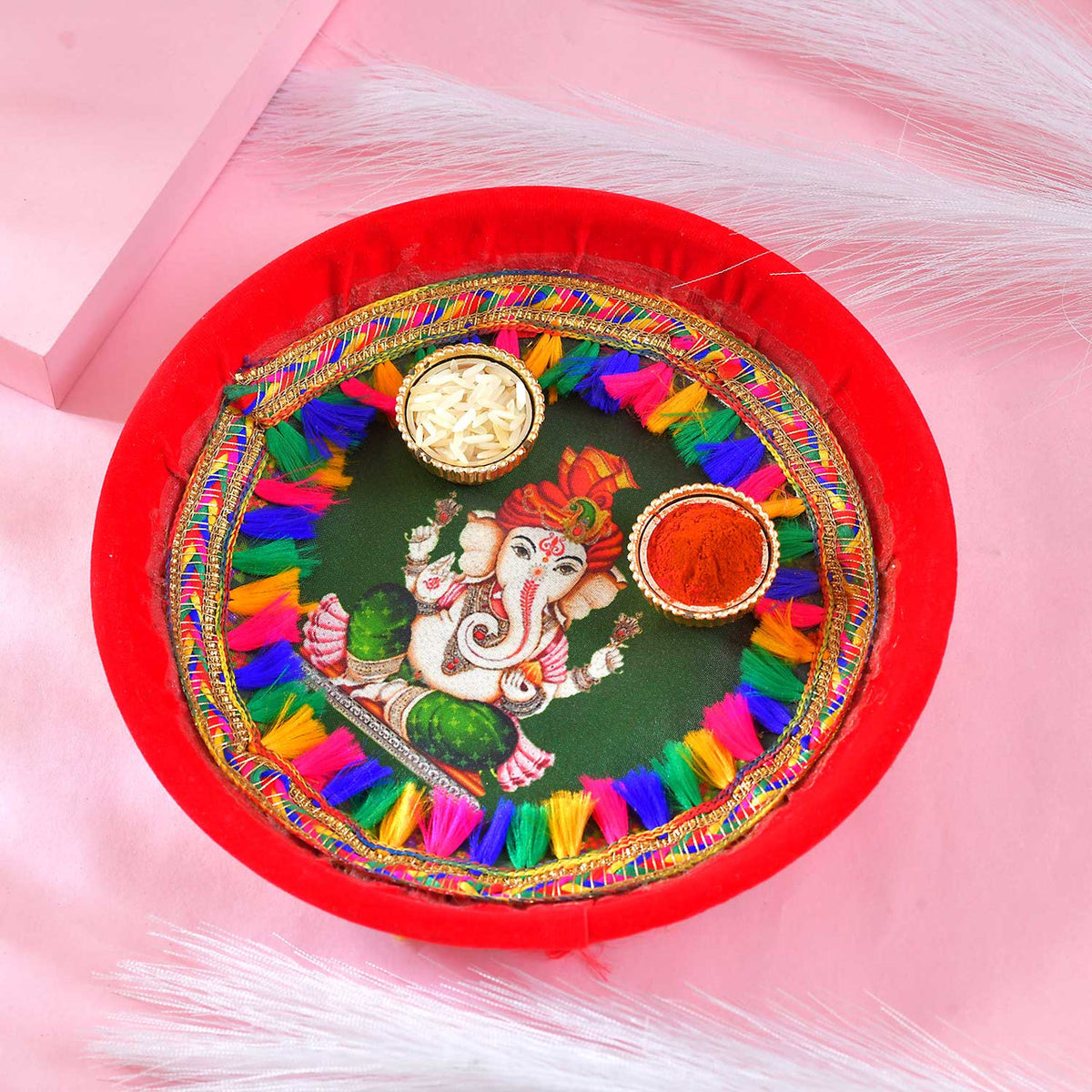 Bhaiya Bhabhi Rakhi With Pooja Thali & Ferrero