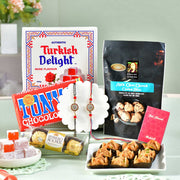 Premium Rakhi Gift Hamper with Exotic Sweets & Chocolates