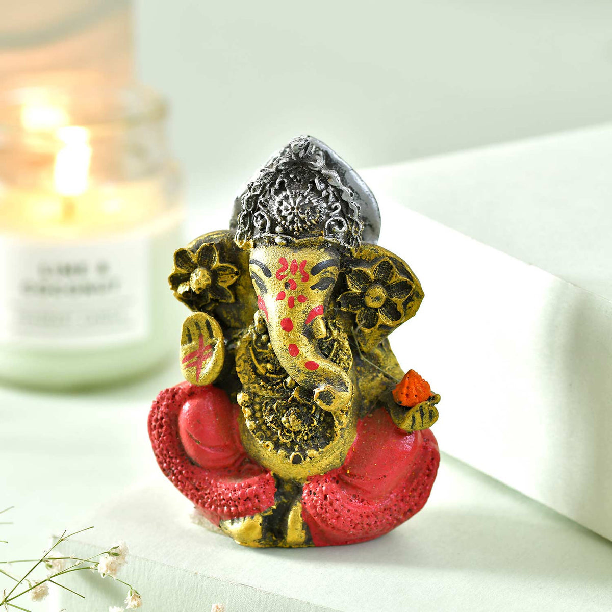 Festive Rakhi Gift Hamper with Gourmet Hamper & Candle