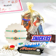 Elegant Rakhi Set with Imported 10 Chocolates