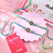 Set of Two Enamel Hexagon Rakhi Bracelets