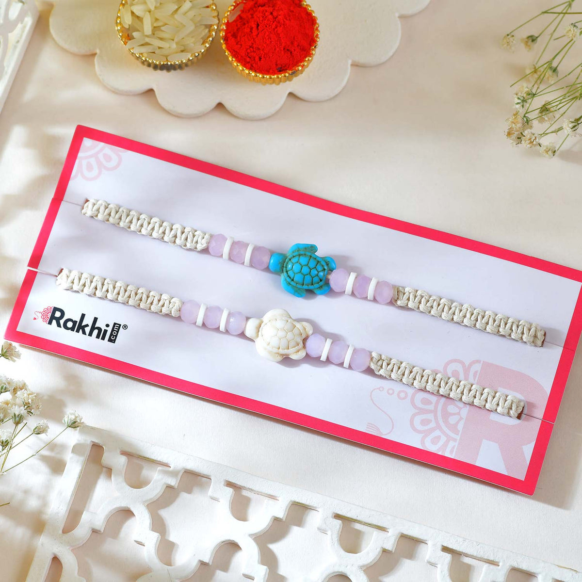 Lucky Turtle Rakhi Set