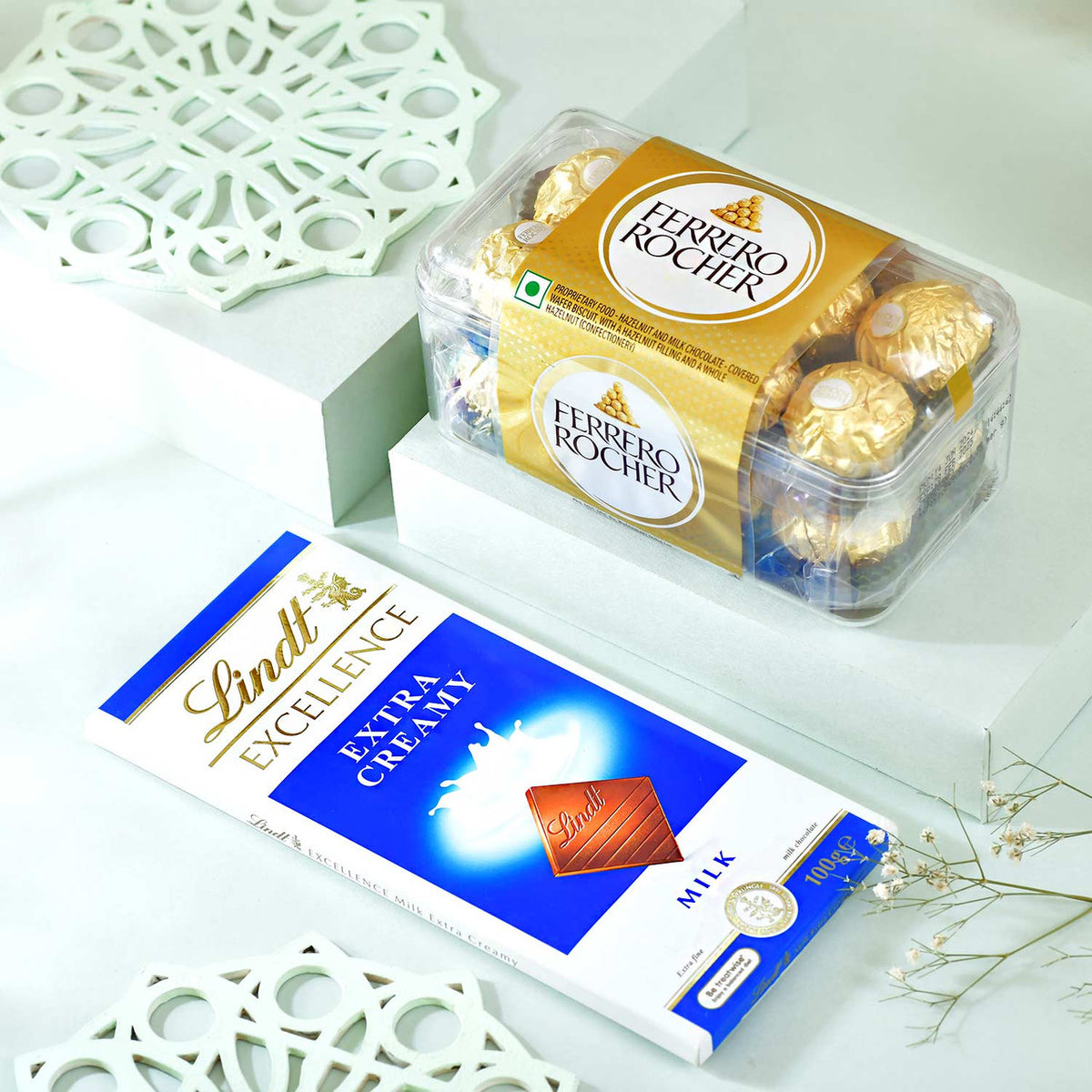 Premium Rakhi Hamper with Sweets, Dry Fruits & Chocolates