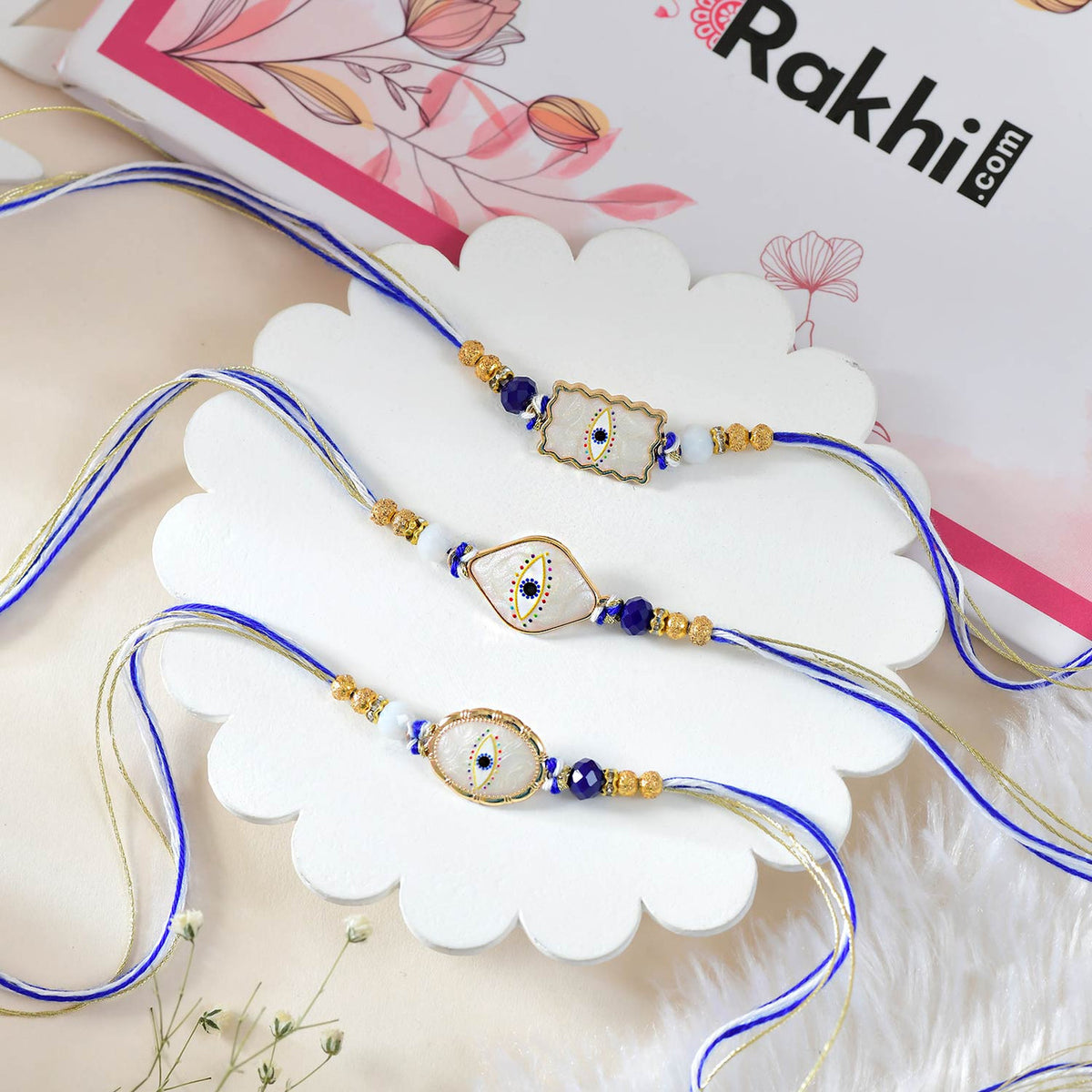 Set of 3 Evil Eye Rakhi