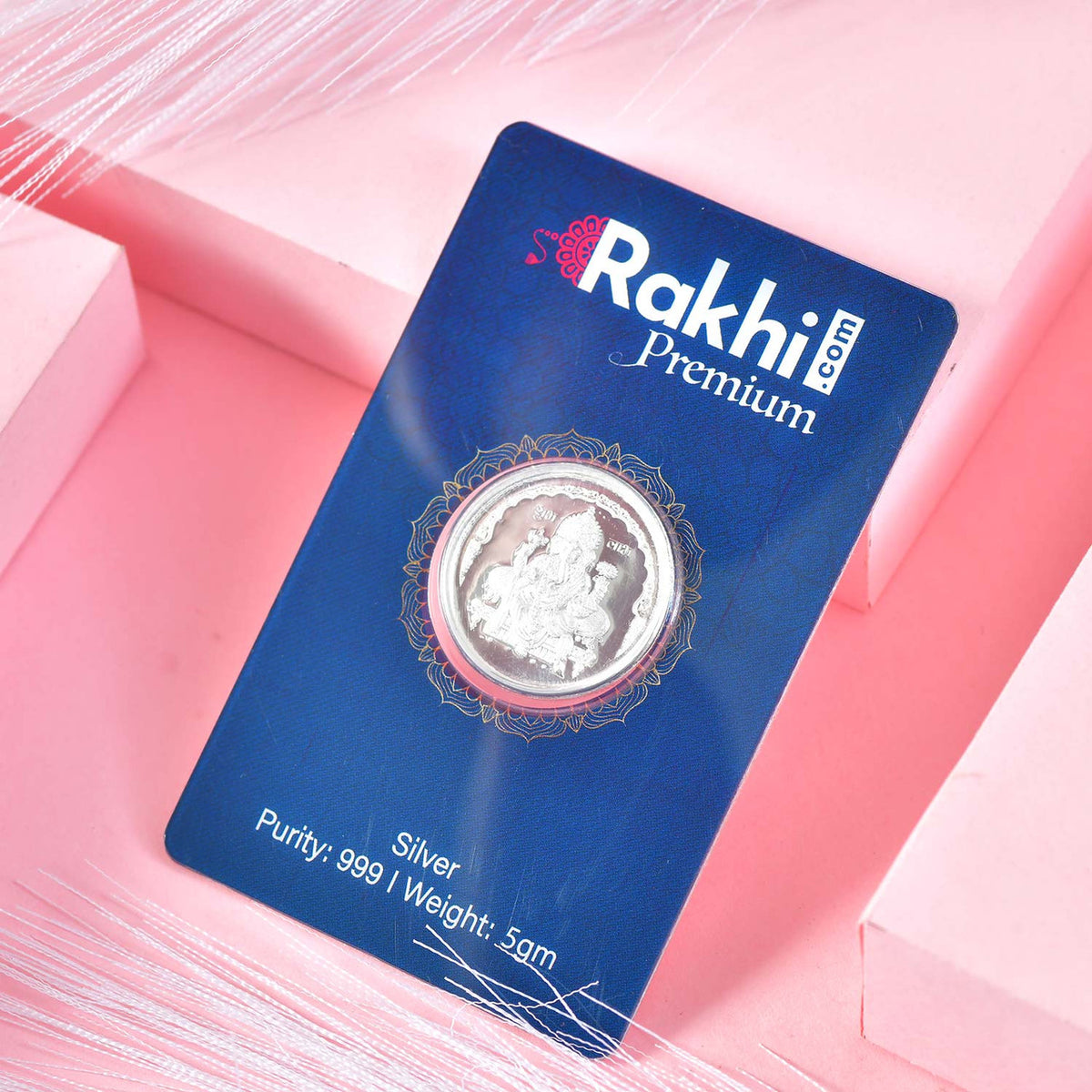 Raksha Bandhan Gift Hamper with Sweets, Dry Fruits & Silver Coin