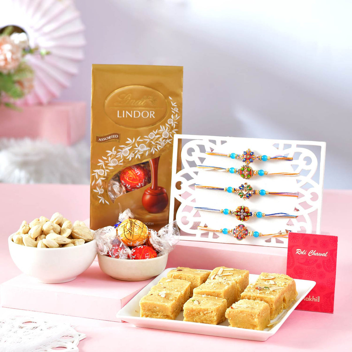 Set of 5 Rakhi Gourmet Hamper