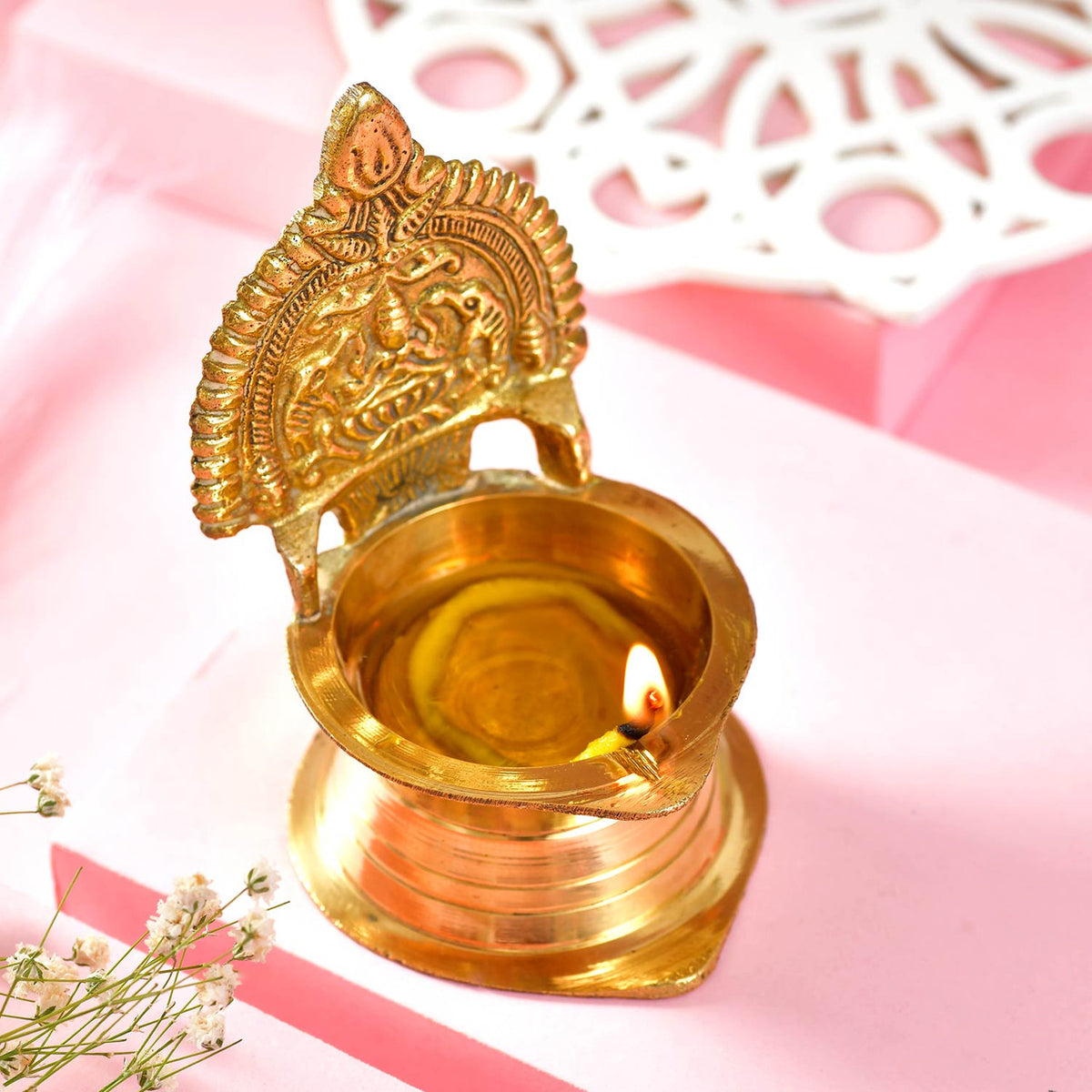 Traditional Bhai Rakhi Sets with Diya & kaju katli