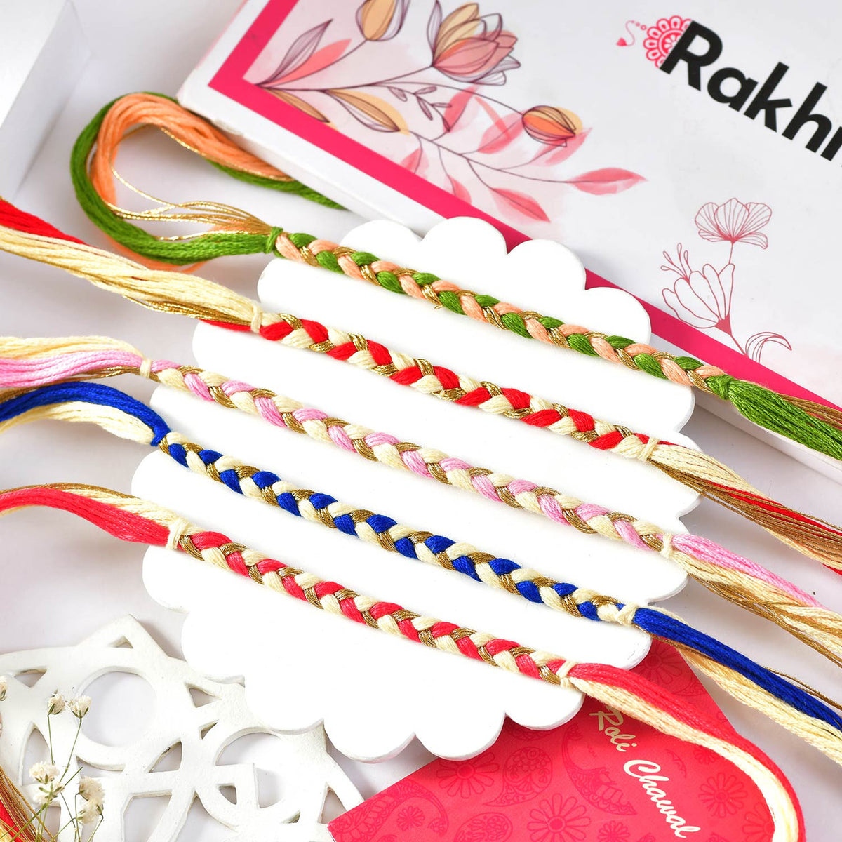 Traditional Braided Rakhi Set