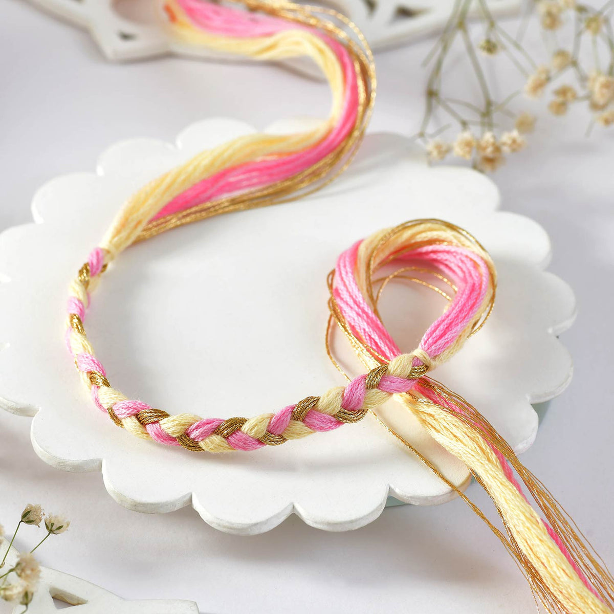 Traditional Braided Rakhi Set