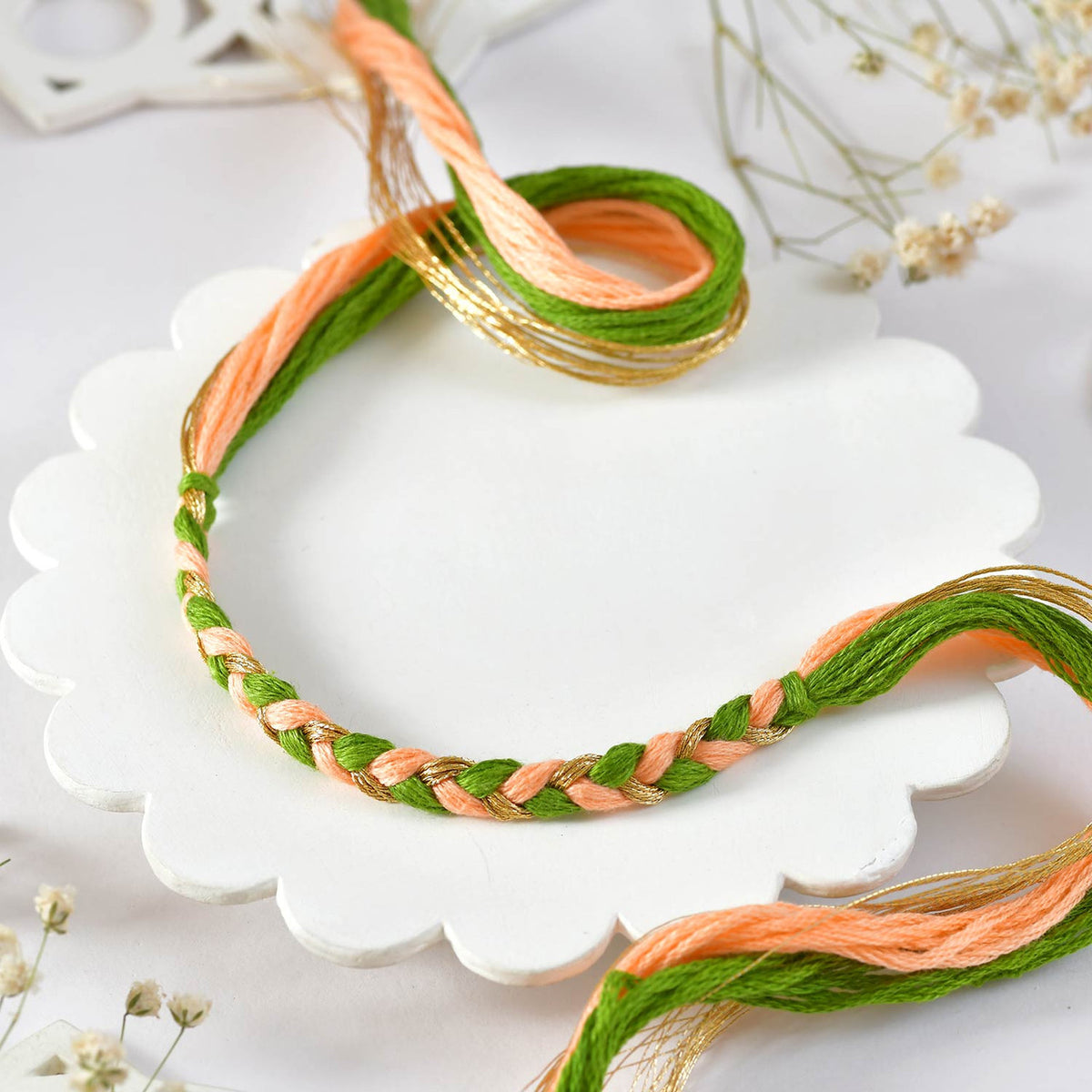 Traditional Braided Rakhi Set