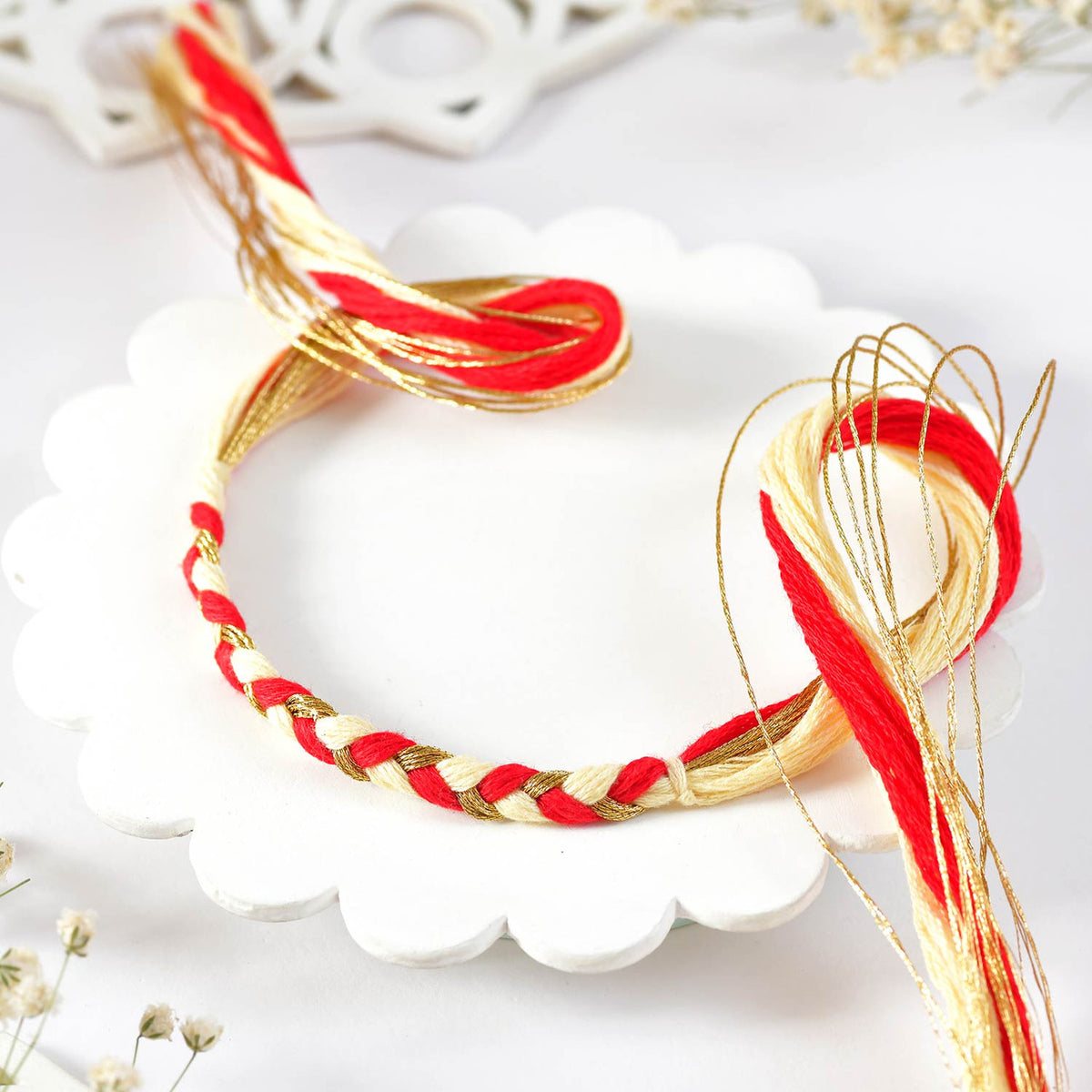 Traditional Braided Rakhi Set