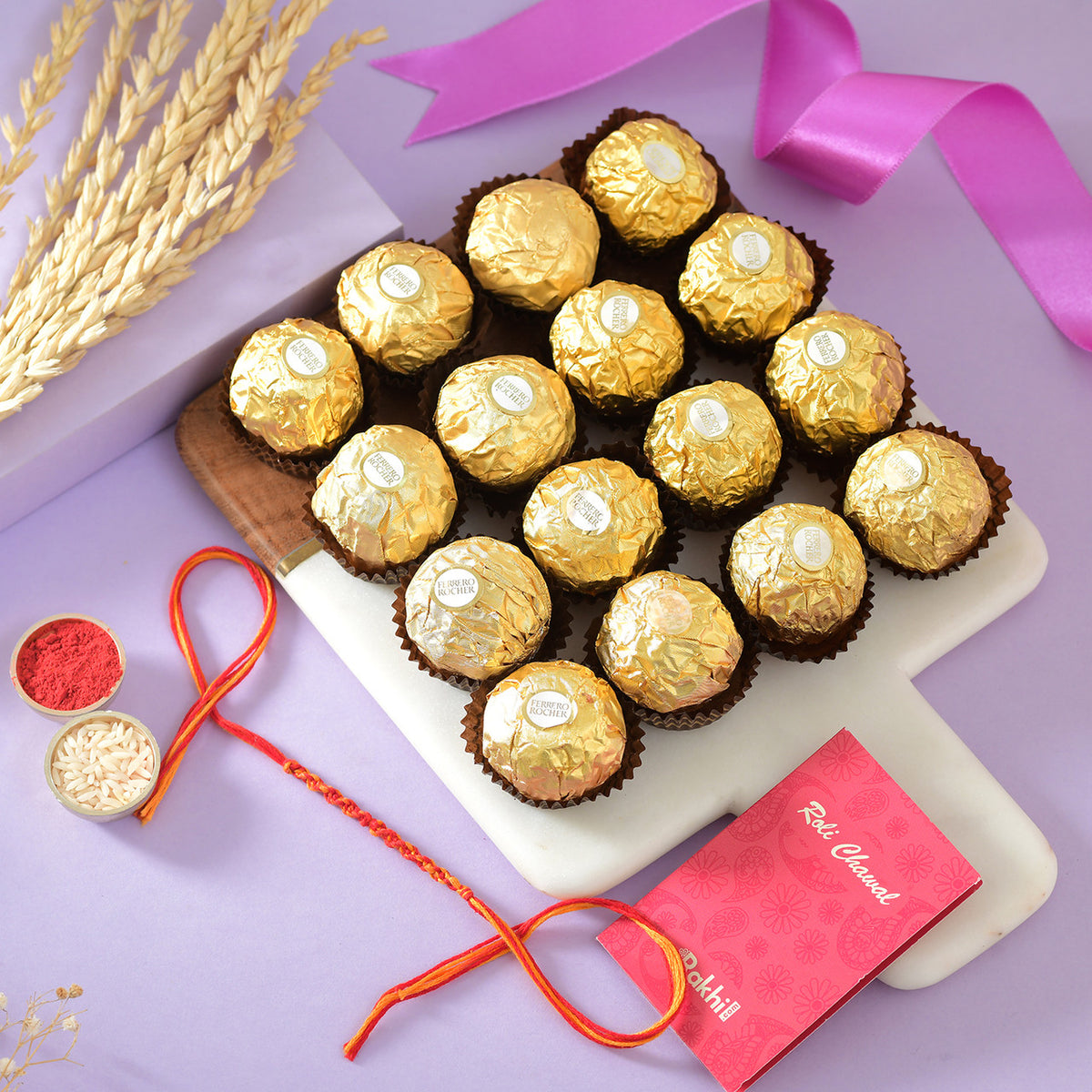 Bhaidooj Dhaga with Ferrero Rocher Chocolates