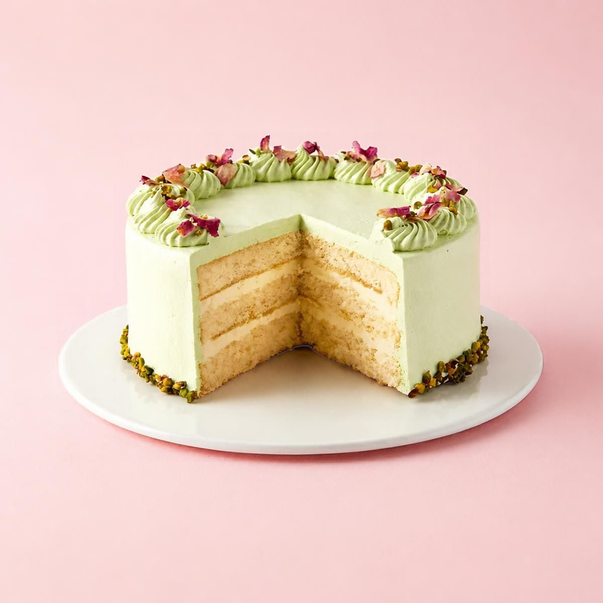 Pistachio Cream Delight Cake