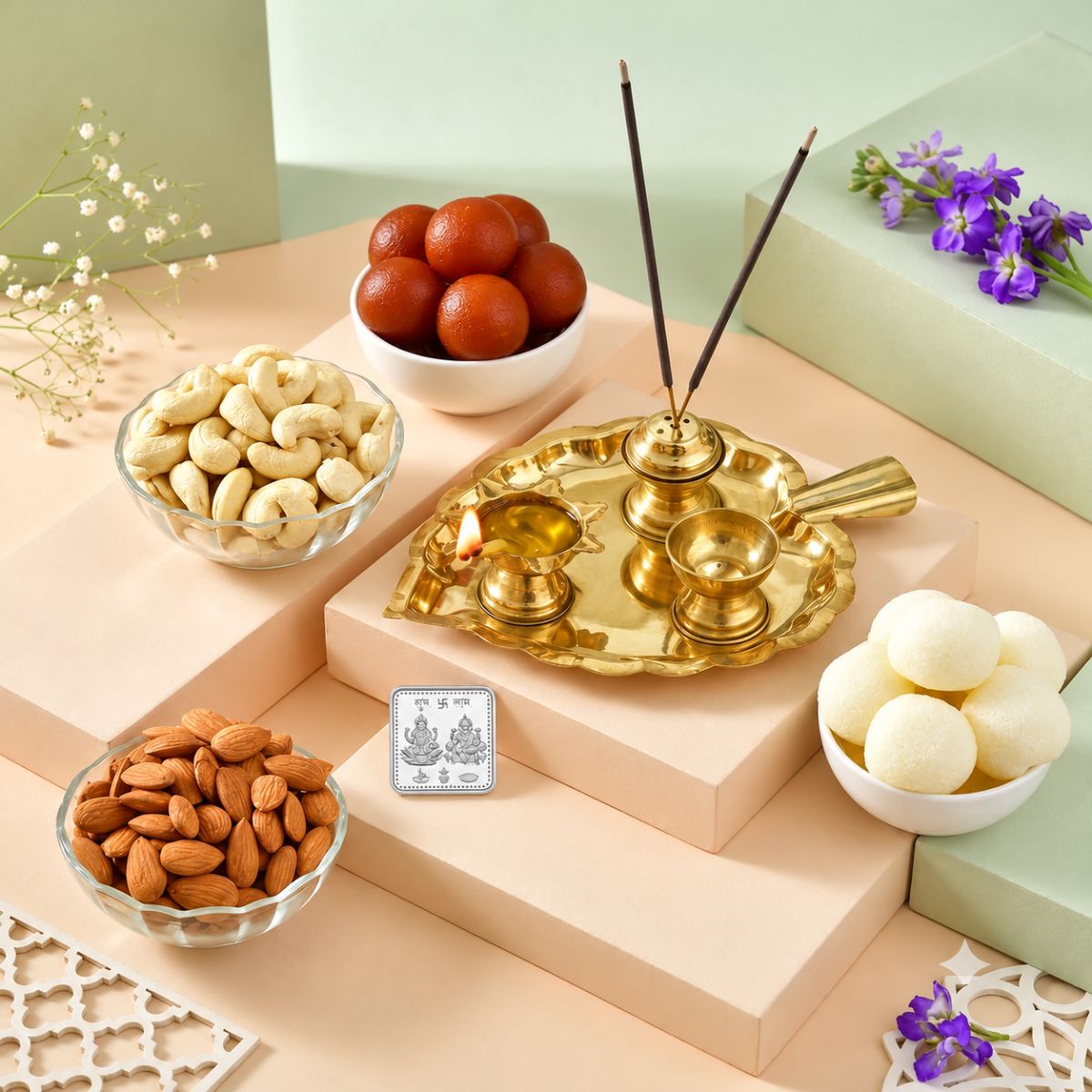 Royal Diwali Puja & Sweets Hamper