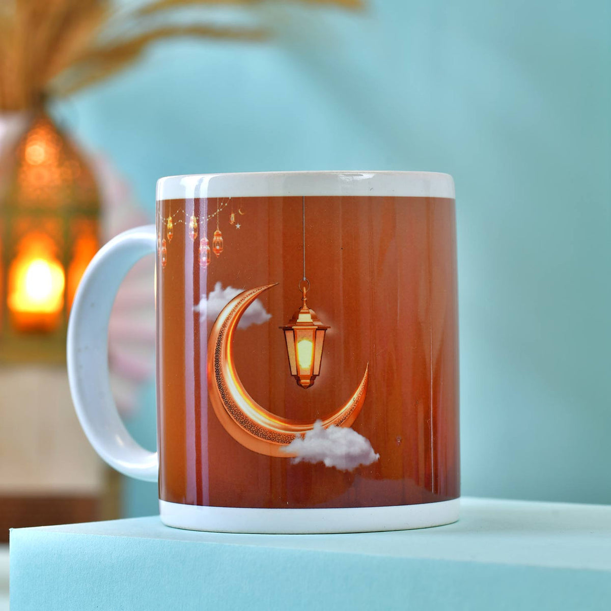 Personalized Eid Mubarak Cushion & Mug Gift Set