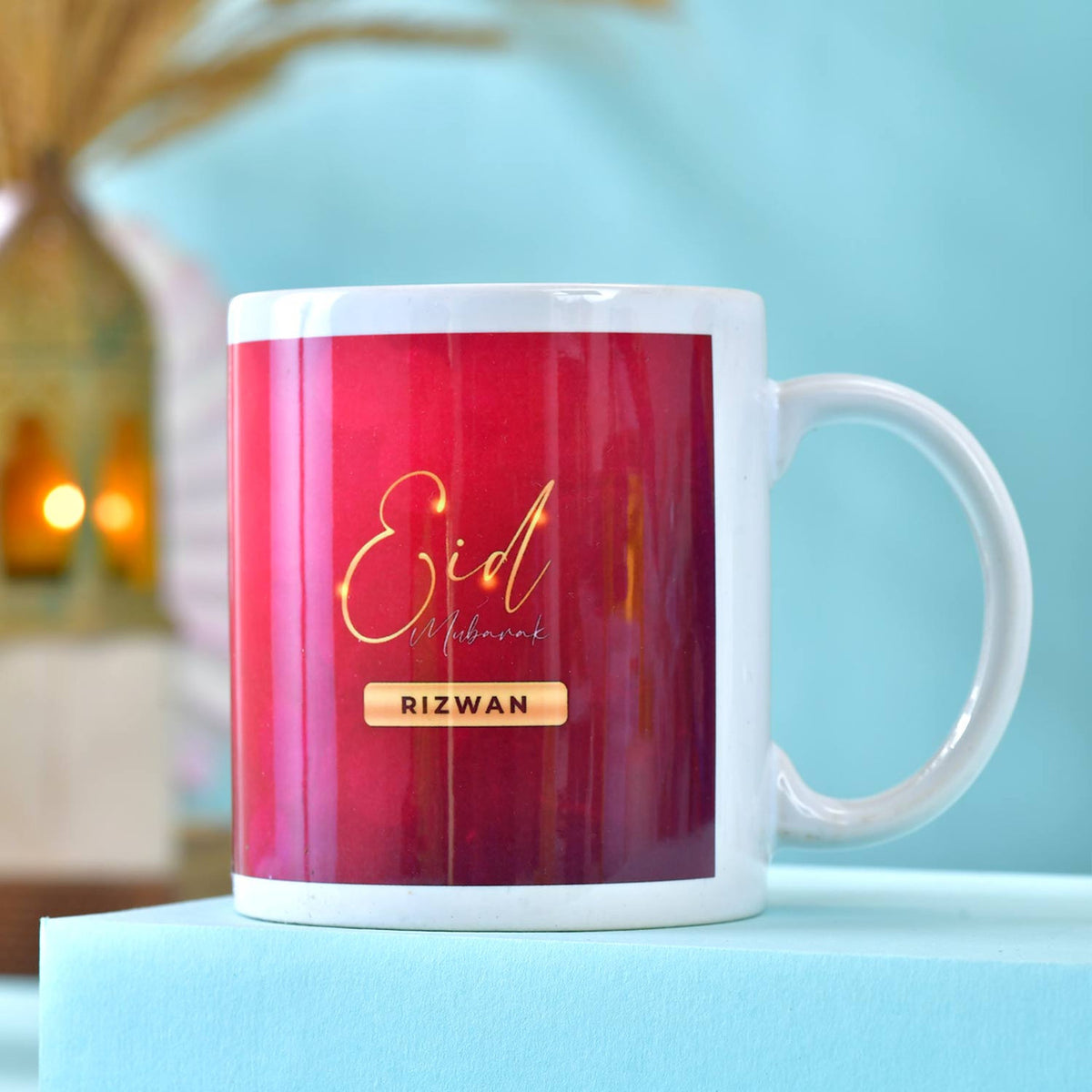 Personalized Eid Cushion & Mug Gift Set