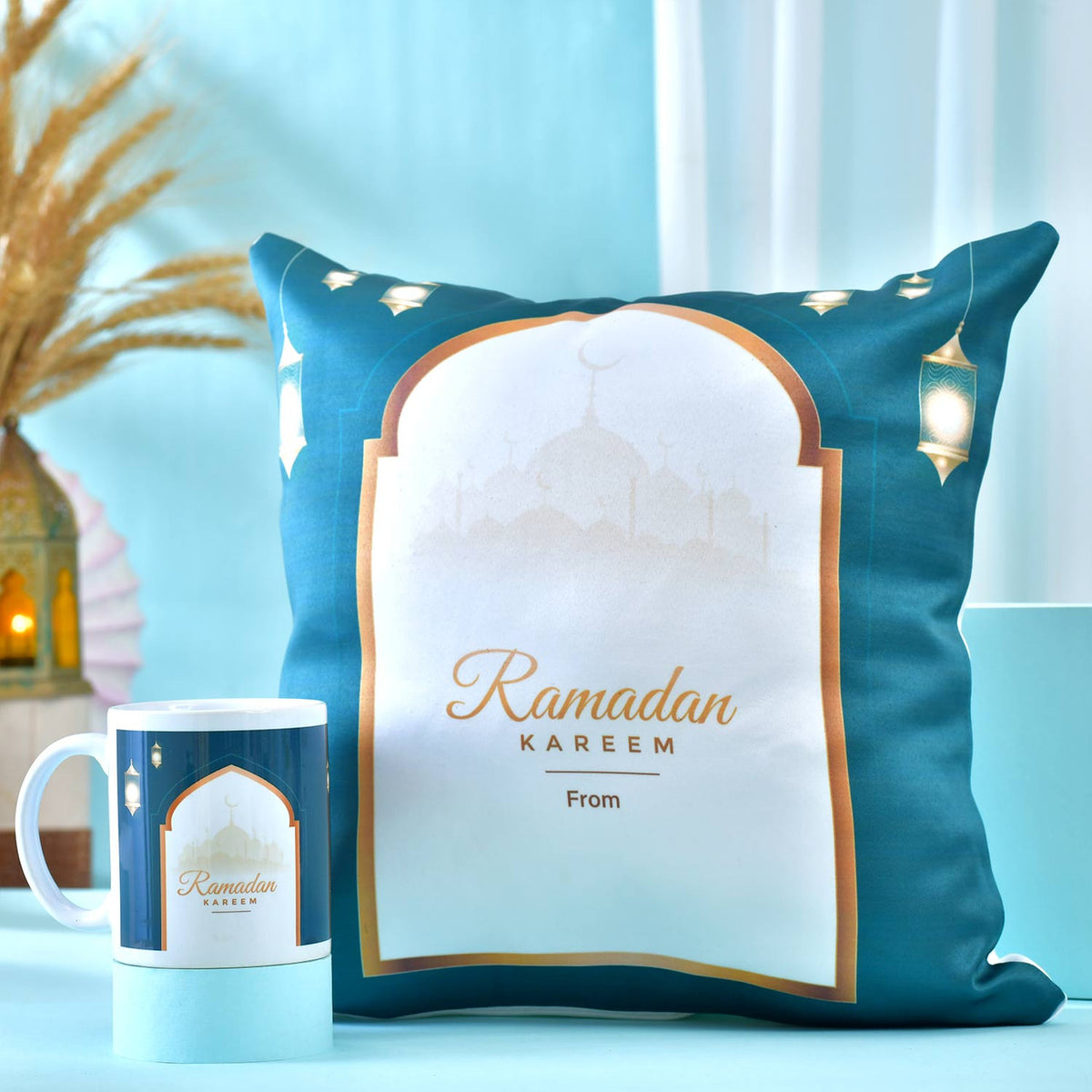 Personalized Ramadan Kareem Cushion & Mug Set