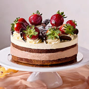 Chocolate Mousse Strawberry Cake