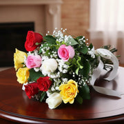 Rainbow Mixed Rose Bouquet