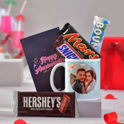 Personalised Anniversary Mug & Chocolate Gift