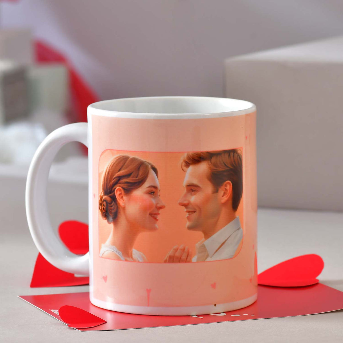 Personalized Love Photo Cushion & Mug