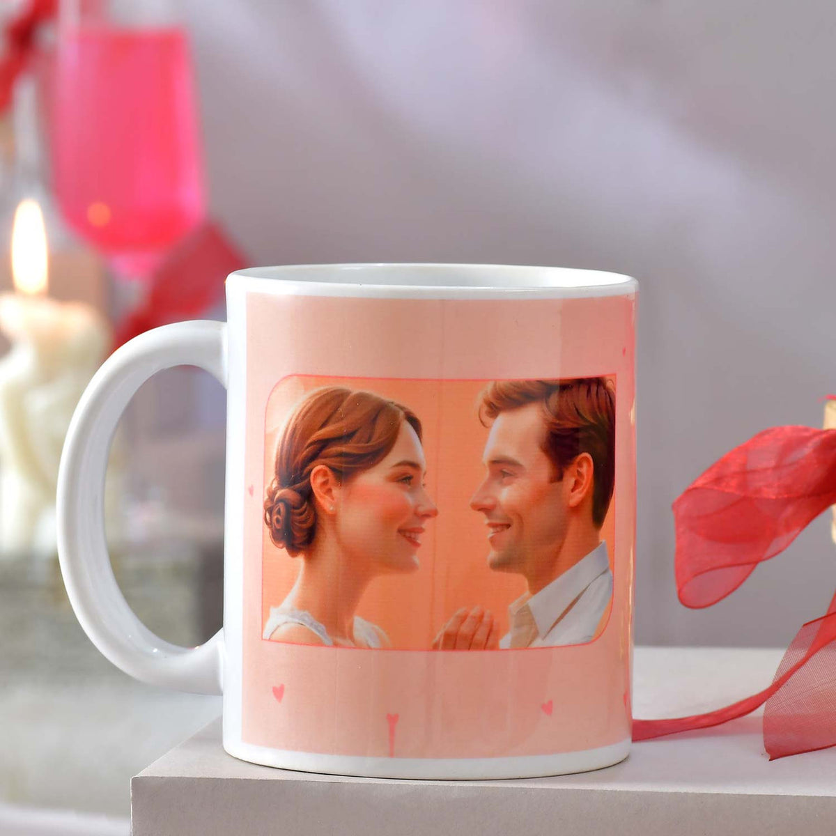 Personalized Photo Mug with Chocolate Treats