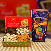 Festive Delight Combo with Dry Fruits, Cadbury Chocolates & Soan Papdi