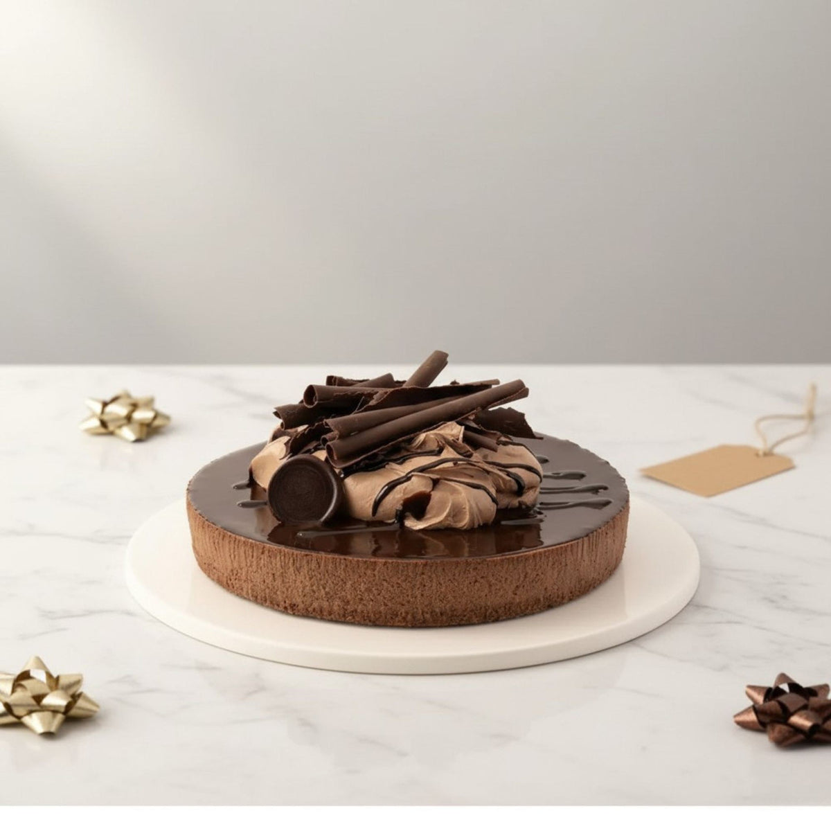 Ultimate Quad Chocolate Baked Cheesecake