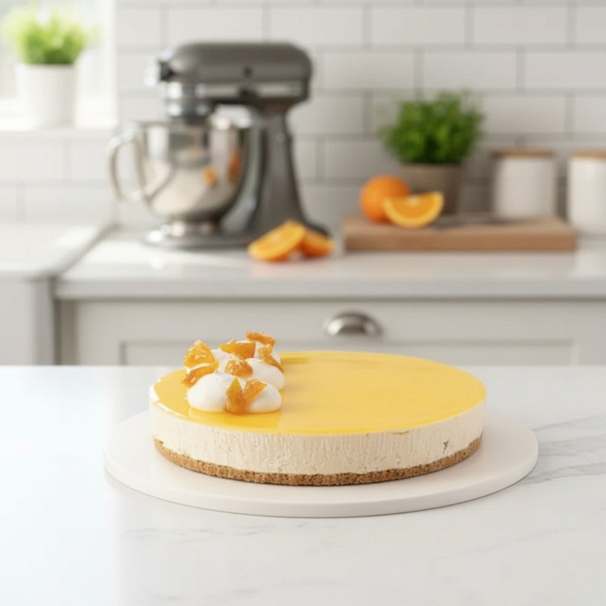 Lemon Citrus Glaze Cheesecake