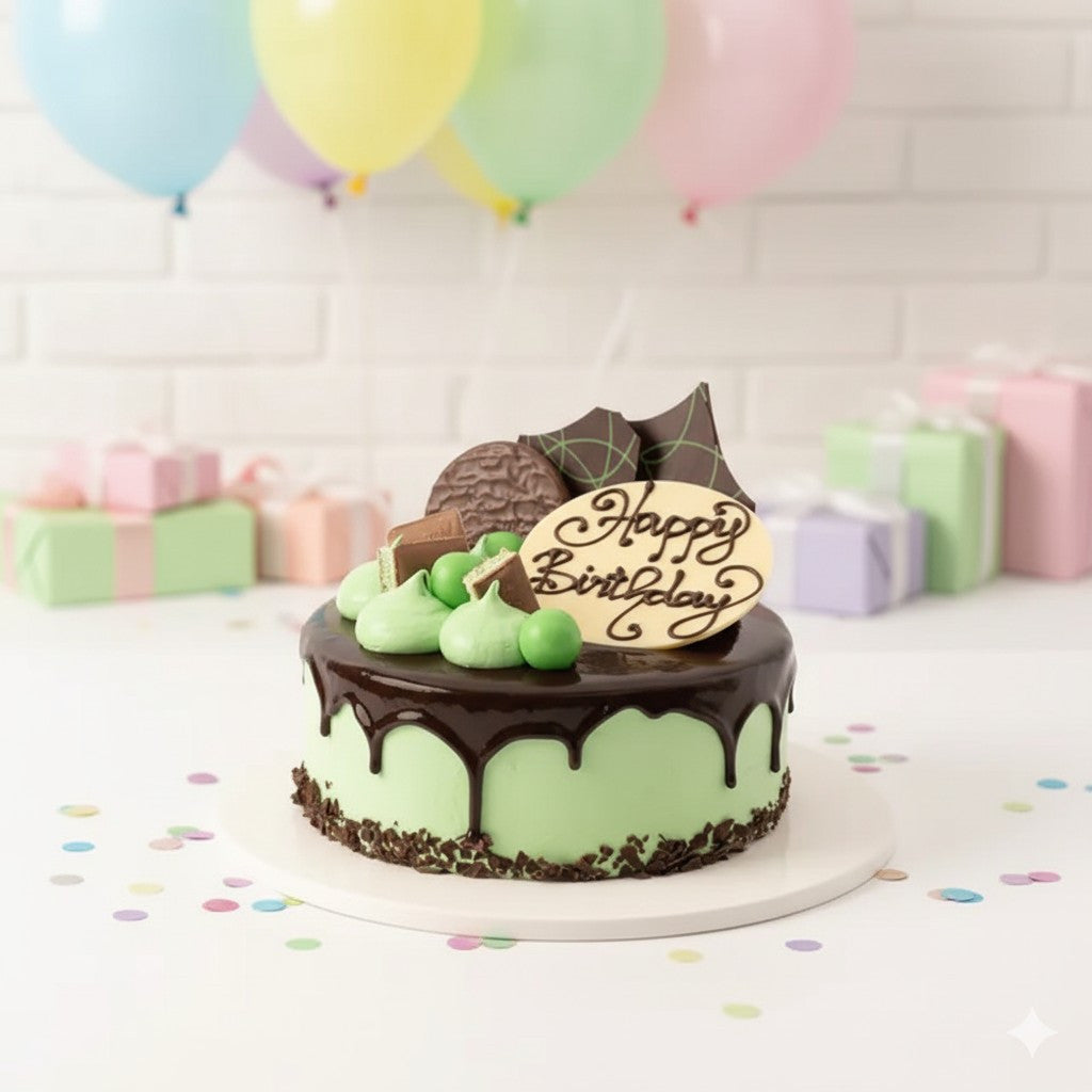 Chocolate Mint Birthday Cake