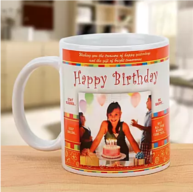 Personalized Happy Birthday Photo Mug