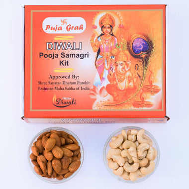 Diwali Puja Samagri Gift Pack with Cashews & Almonds