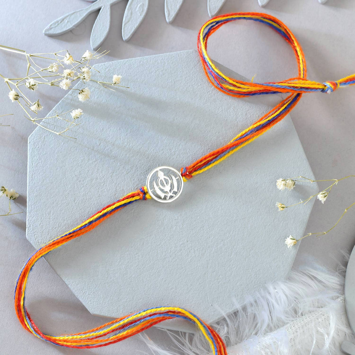 ਖੰਡਾ ਰਾਖੀ (Khanda Rakhi) 925 Silver Rakhi For Bhai