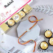 ਖੰਡਾ ਰਾਖੀ (Khanda Rakhi) 925 Silver Rakhi For Bhai with Royal Chocolates
