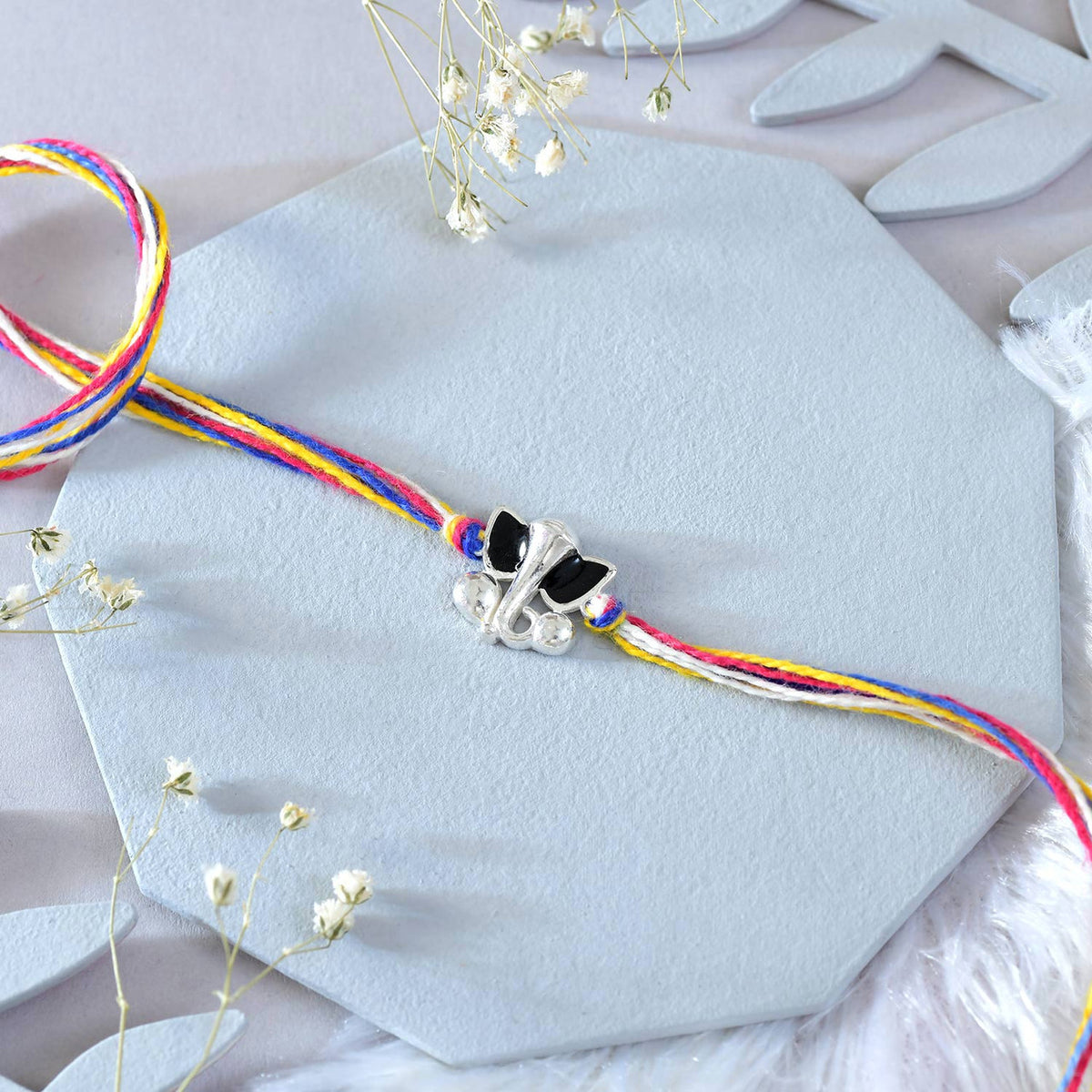 Ganesha  925 Silver Rakhi For Bhai