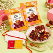 Bhaidooj Thread with Date Burfi Bites