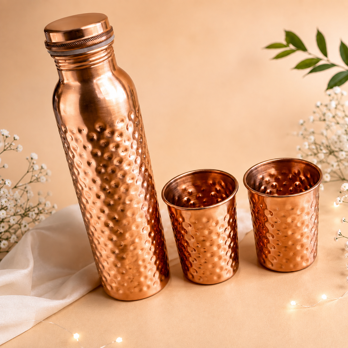 Premium Copper Rakhi Gift Set