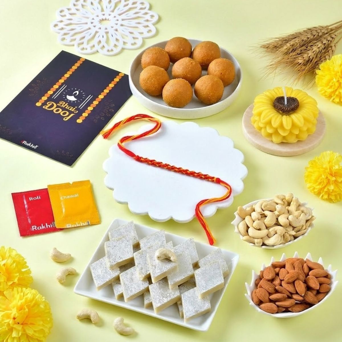 Bhai Dooj Sweets & Dry Fruits Gift Hamper