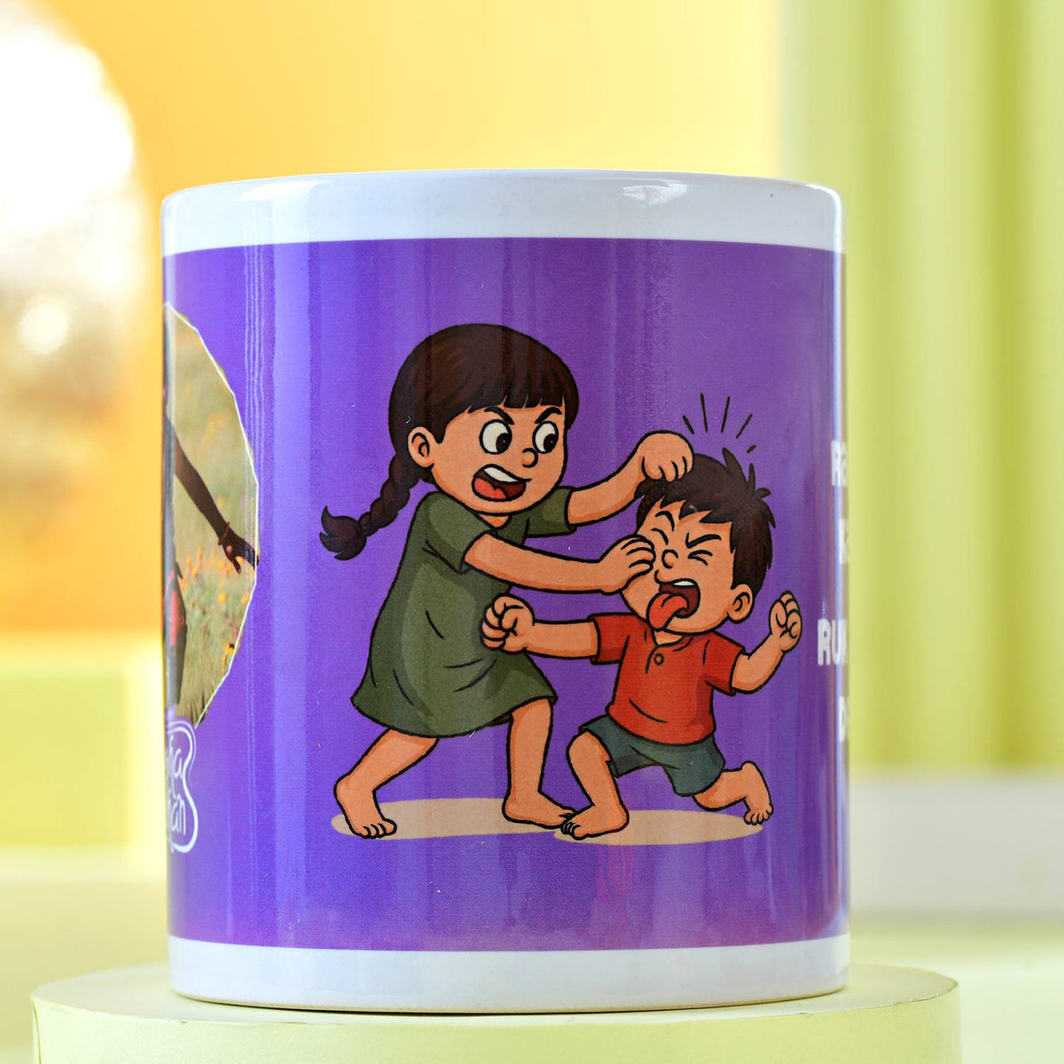 Rakhi Gift Combo with Personalized Mug & Lindt Extra Creamy Chocolate