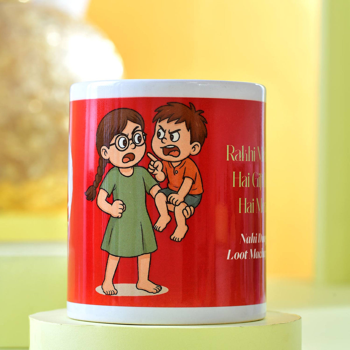 Personalized Photo Mug with Om Rakhi & Ferrero Rocher